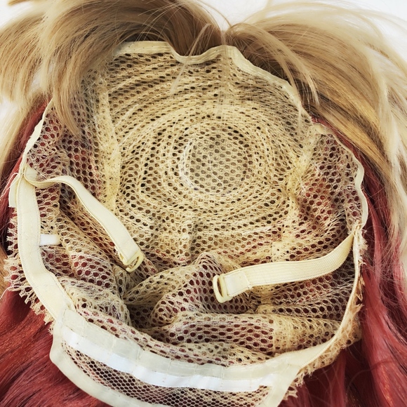 New blonde and red wig with thick bangs cosplay main image 6
